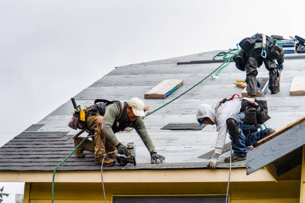 Professional Roofing technician working in Davis, CA